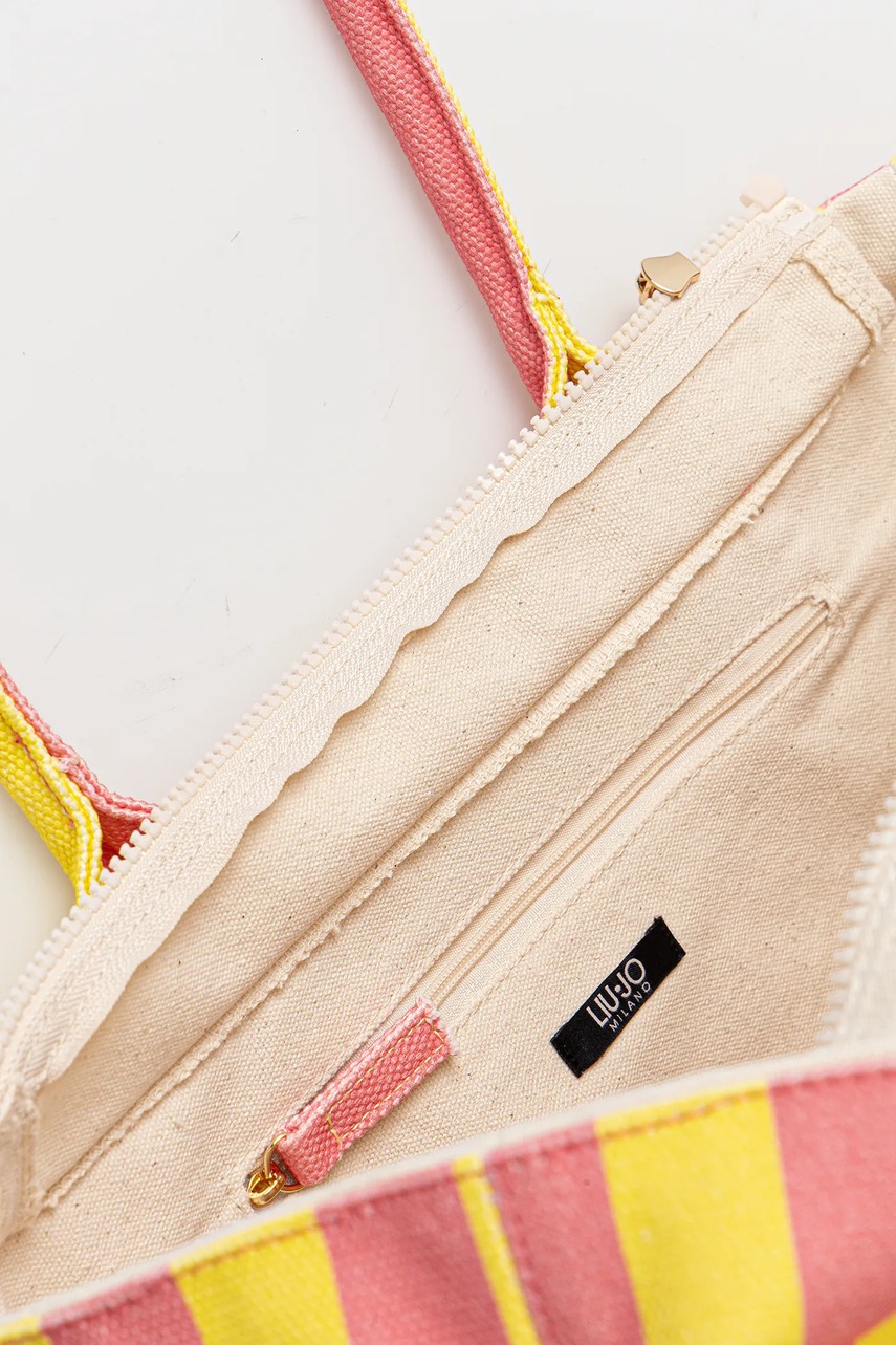 Βαμβακερή τσάντα Liu Jo χρώμα: κίτρινο, VA5208.T6948 φωτογραφία