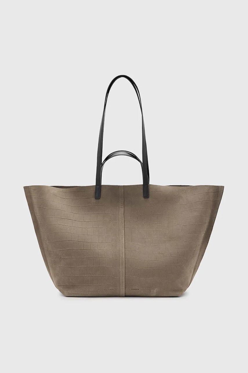 AllSaints geantă de piele PHOENIX culoarea maro, W287XC