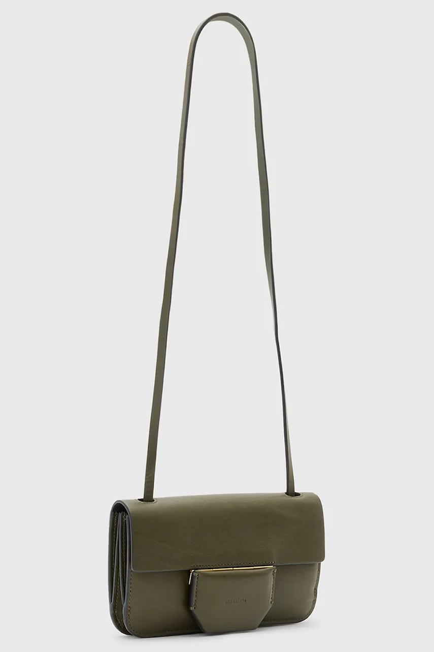 Кожаная сумочка AllSaints ANN цвет зелёный W122XC Кожаная сумочка AllSaints ANN цвет зелёный W122XC