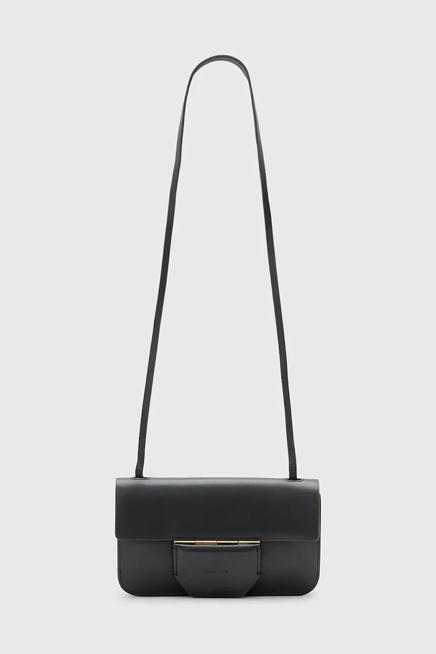 AllSaints poseta de piele ANN culoarea negru, W122XC