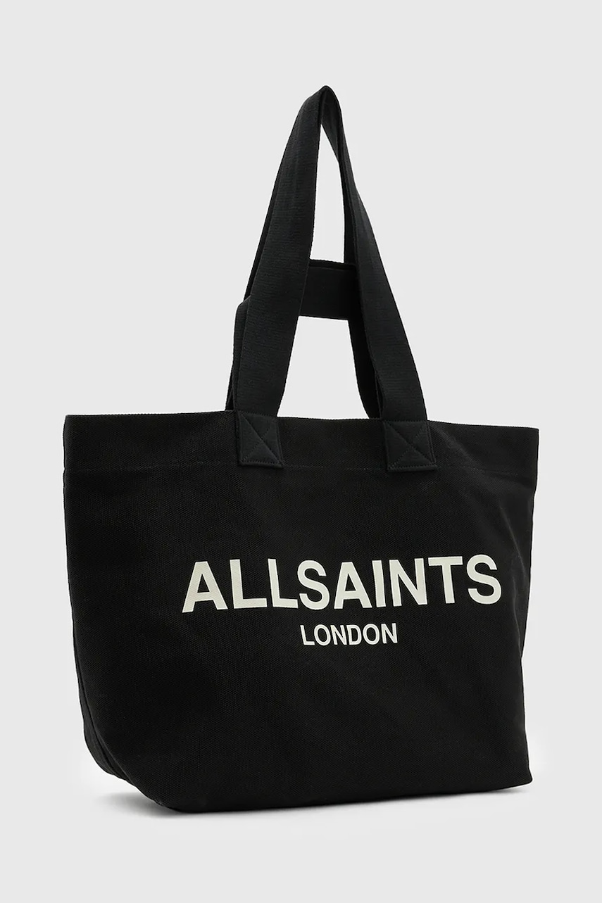Хлопковая сумка AllSaints ALI цвет чёрный W163XA Хлопковая сумка AllSaints ALI цвет чёрный W163XA