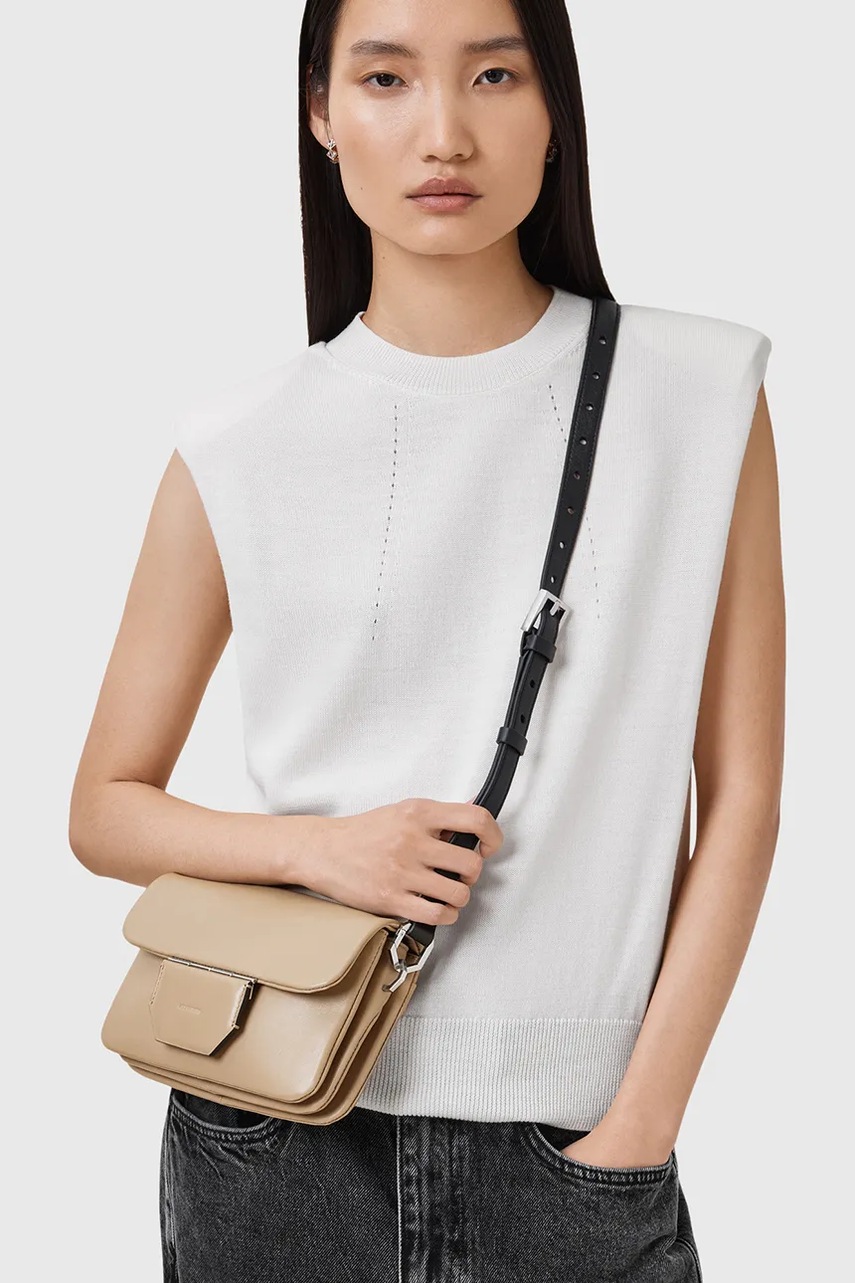 Δερμάτινη τσάντα AllSaints JUPITER φωτογραφία