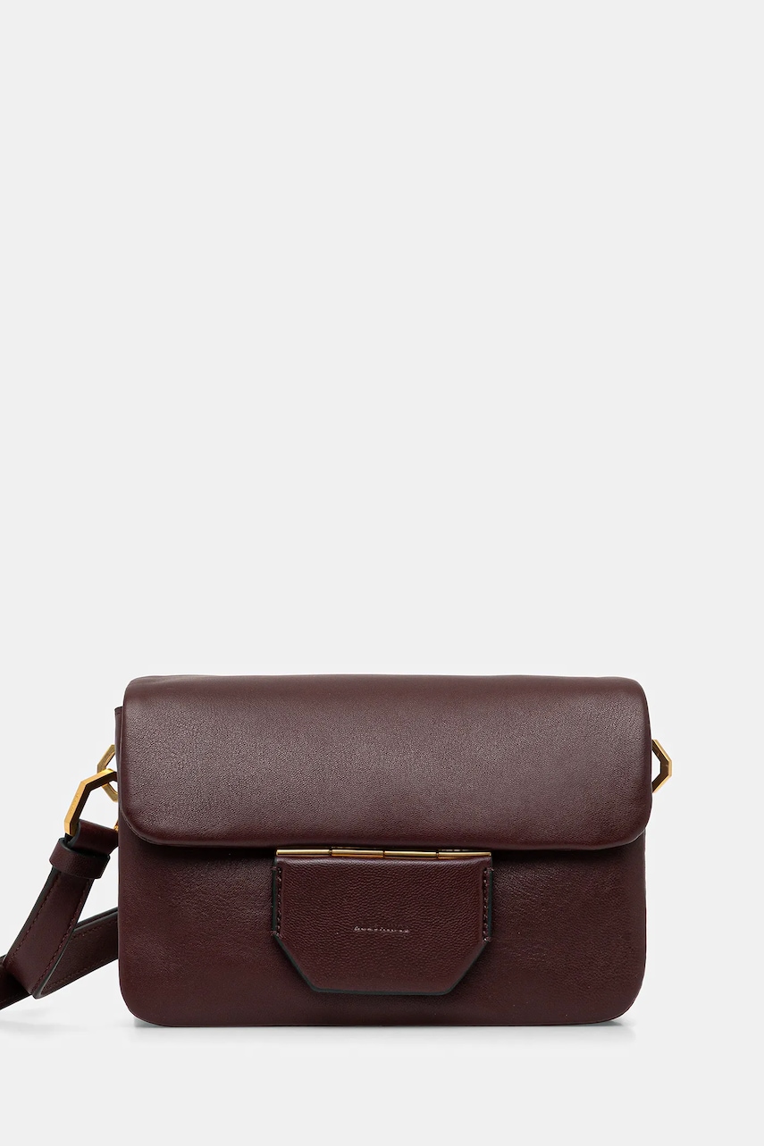 AllSaints poșetă de piele JUPITER culoarea bej, W263XC