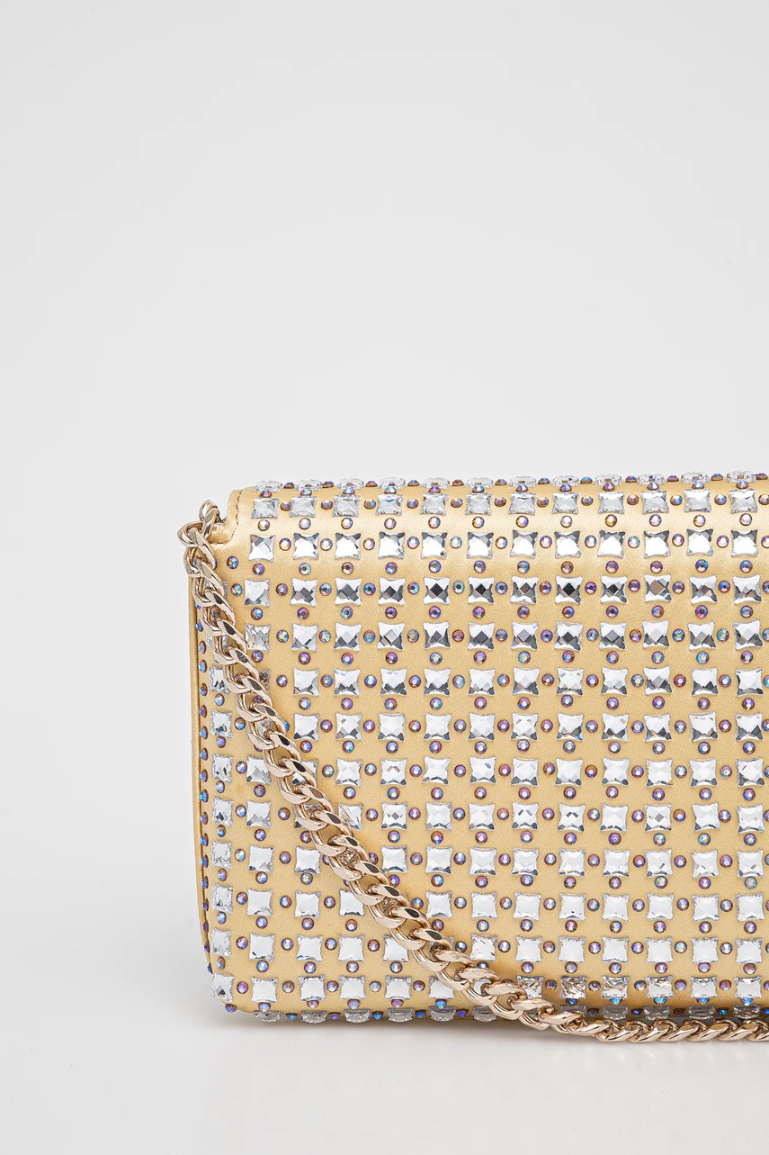 Τσάντα Guess ZALINA χρώμα: χρυσαφί, HWIG93 50700 φωτογραφία