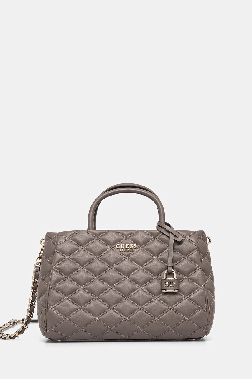 Levně Kabelka Guess TAMSIN hnědá barva, HWQG96 32060