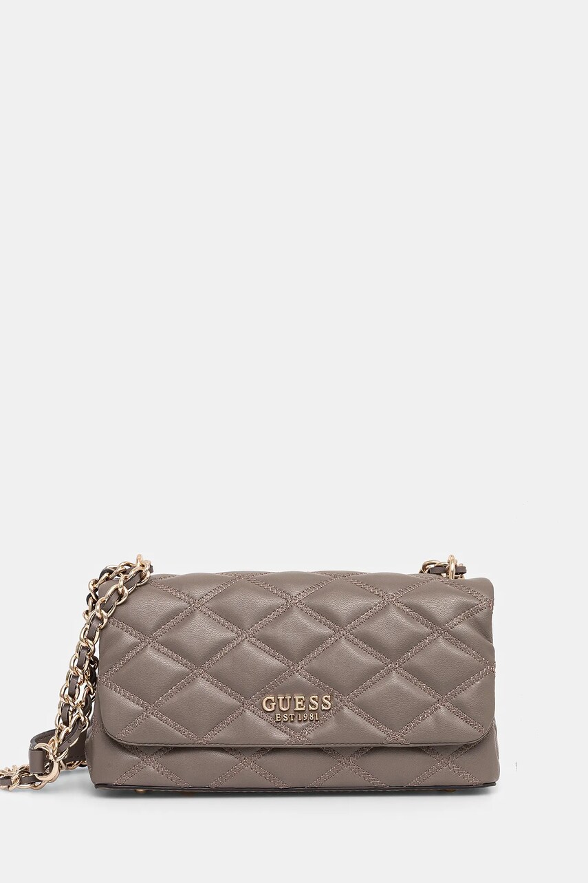 Levně Kabelka Guess TAMSIN hnědá barva, HWQG96 32210