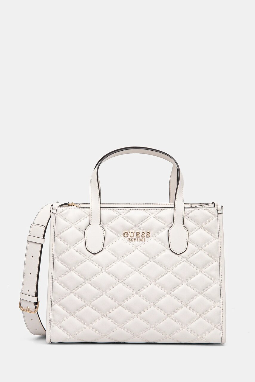 Levně Kabelka Guess TAMSIN bílá barva, HWQG96 32220