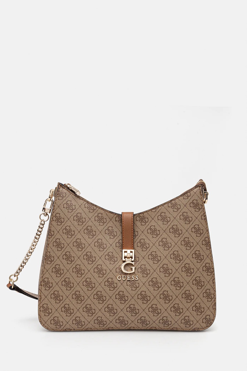 Levně Kabelka Guess ZAMIRA hnědá barva, HWSG96 29020