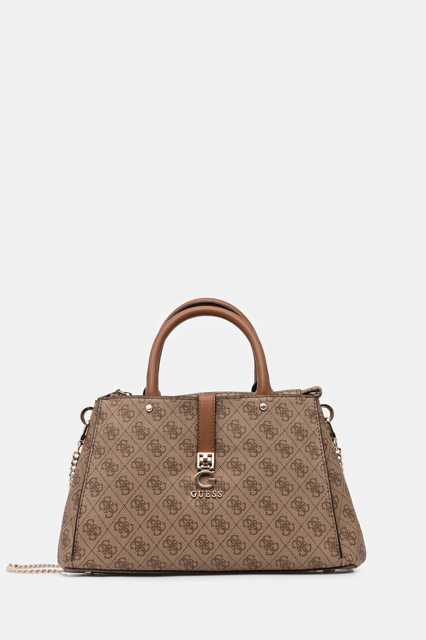 Levně Kabelka Guess ZAMIRA hnědá barva, HWSG96 29060