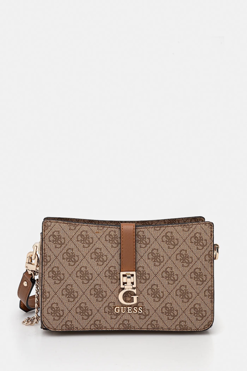 Levně Kabelka Guess ZAMIRA hnědá barva, HWSG96 29180
