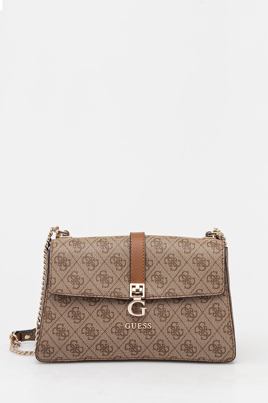 Levně Kabelka Guess ZAMIRA hnědá barva, HWSG96 29210