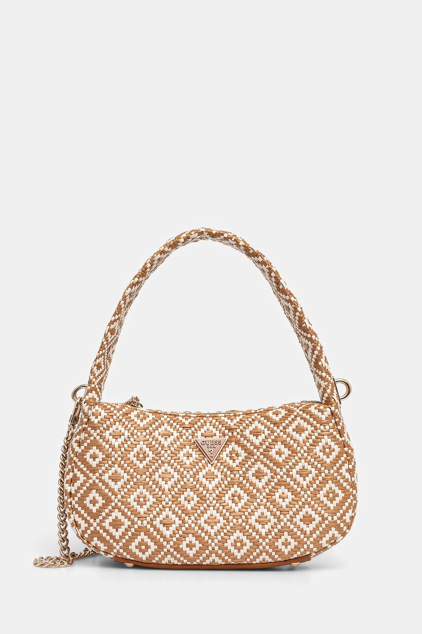 Levně Kabelka Guess RIANEE hnědá barva, HWXWR9 22802