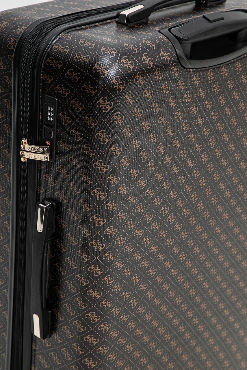 Βαλίτσα Guess JESCO χρώμα: καφέ, TWHB83 89988 φωτογραφία