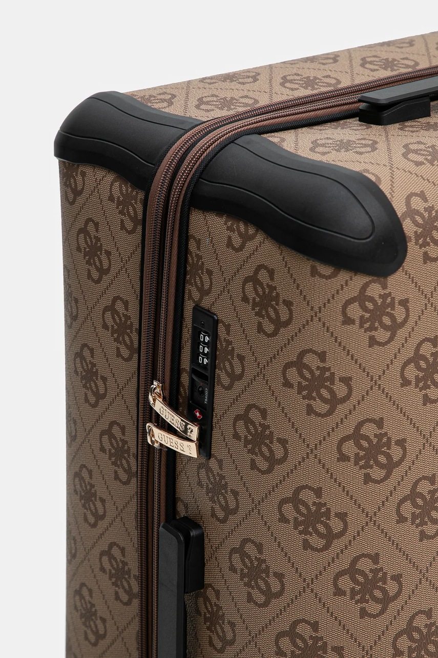 Βαλίτσα Guess BERTA χρώμα: μπεζ, TWOB86 88988 φωτογραφία