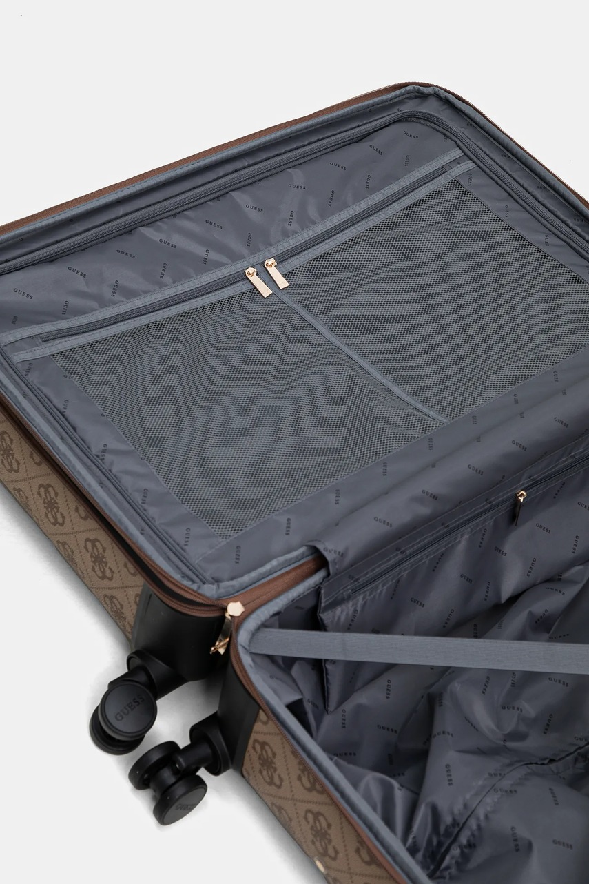 Βαλίτσα Guess BERTA χρώμα: μπεζ, TWOB86 88988 φωτογραφία