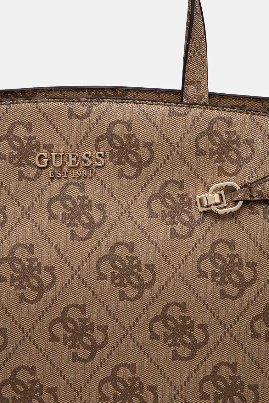 Τσάντα Guess LORELEI χρώμα: καφέ, TWOB96 39024 φωτογραφία