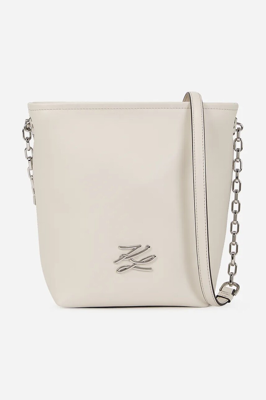 Karl Lagerfeld poseta de piele culoarea alb, A2W30201