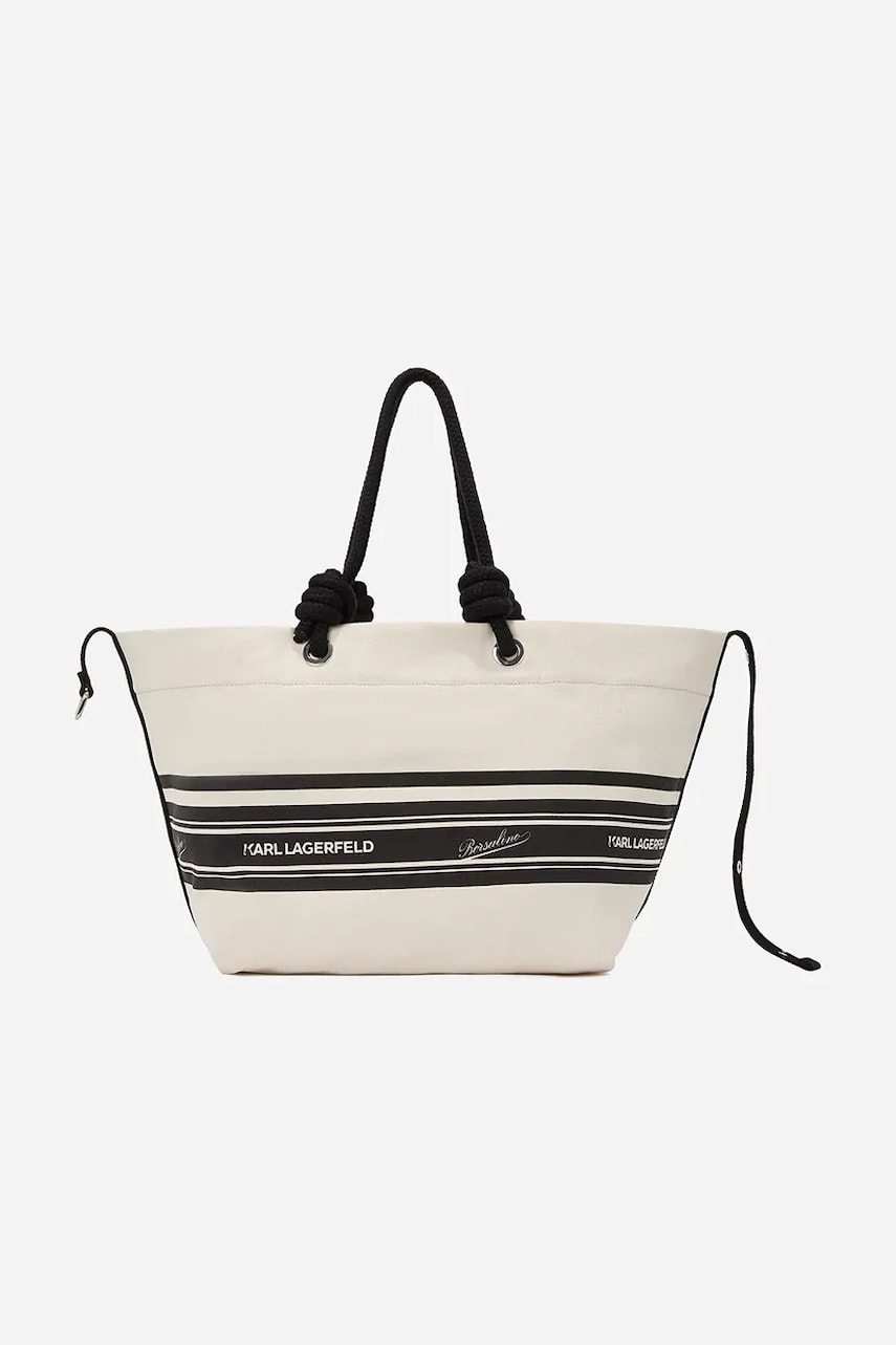 Хлопковая сумка Karl Lagerfeld цвет белый A2W30229 Хлопковая сумка Karl Lagerfeld цвет белый A2W30229
