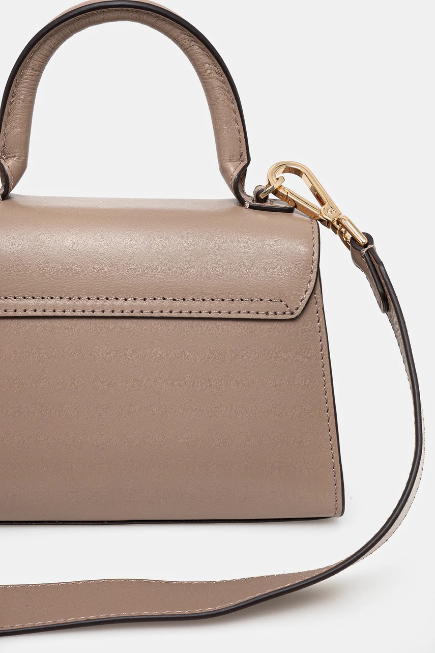 Δερμάτινη τσάντα Geox CICLAMINIA χρώμα: καφέ, D45K5A 00043 φωτογραφία