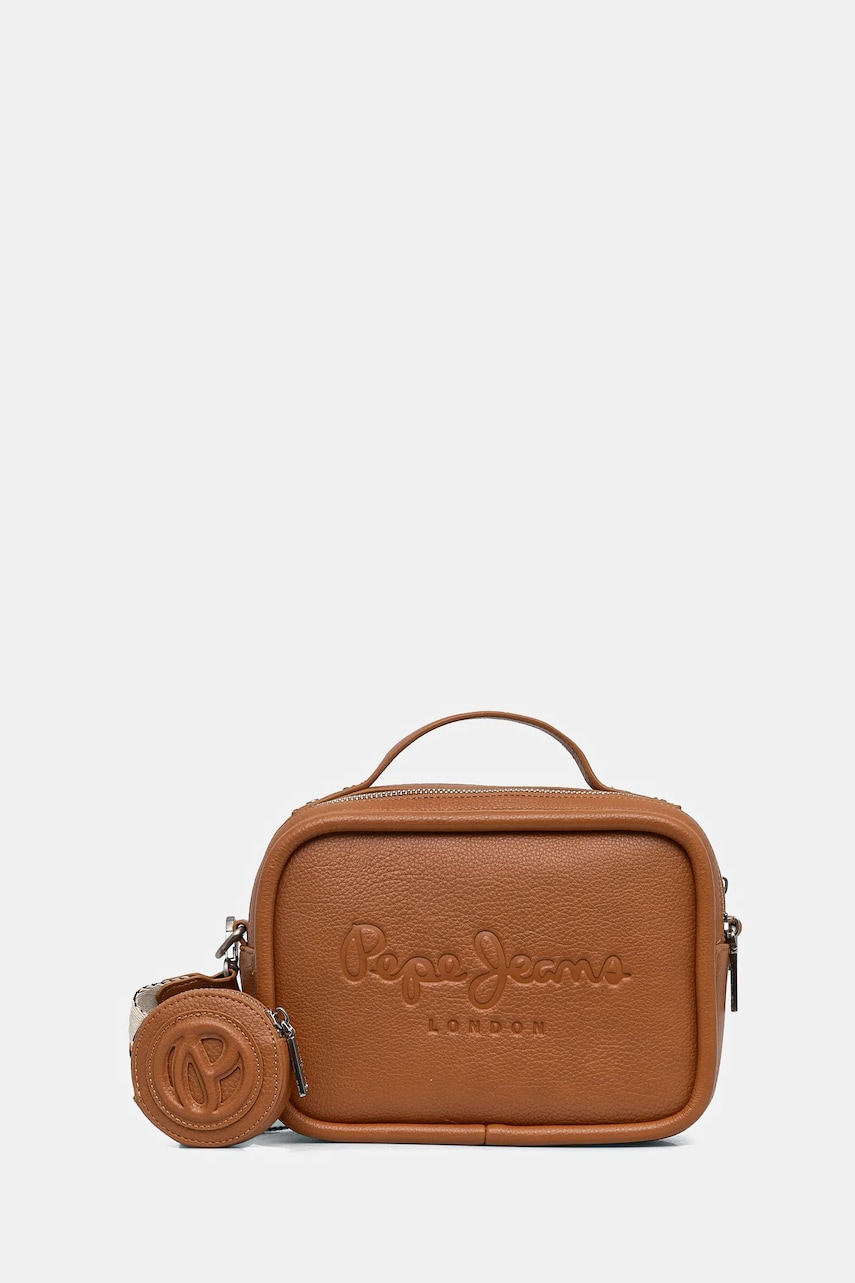 Pepe Jeans poseta BASSY MAIN culoarea maro, PL031637 Pepe Jeans poseta BASSY MAIN culoarea maro, PL031637