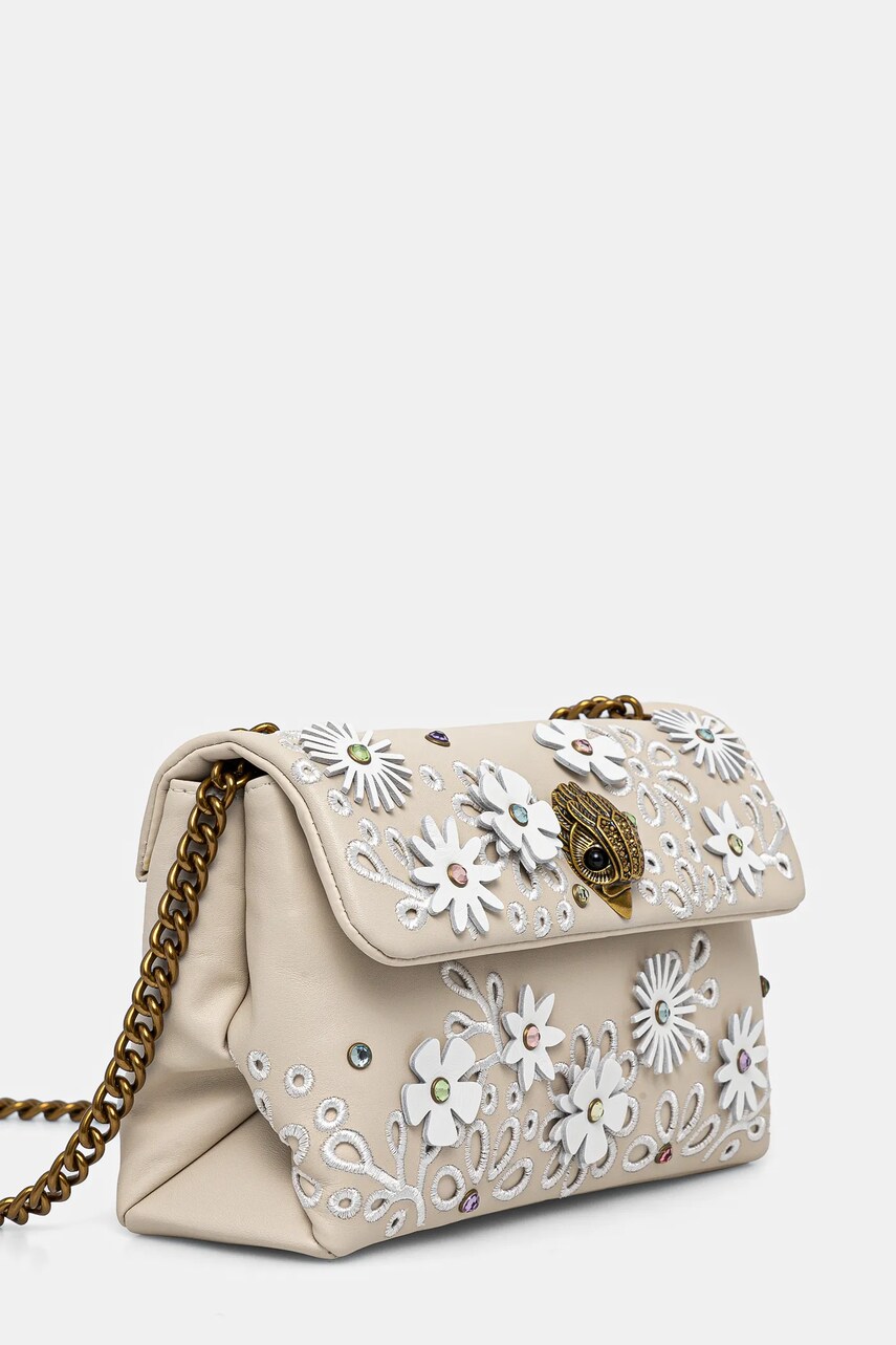Кожаная сумочка Kurt Geiger London KENSINGTON цвет бежевый 4373541109 Кожаная сумочка Kurt Geiger London KENSINGTON цвет бежевый 4373541109