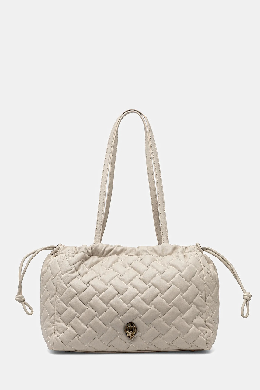 Kurt Geiger London geantă de piele KENSINGTON culoarea bej, 4370841109 Kurt Geiger London geantă de piele KENSINGTON culoarea bej, 4370841109