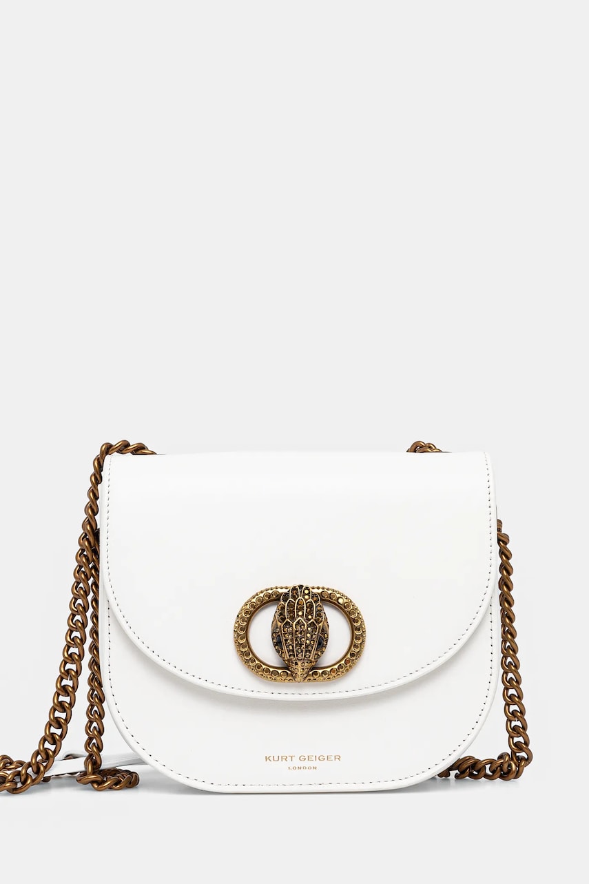 Kurt Geiger London poseta de piele CHELSEA culoarea alb, 3598310109