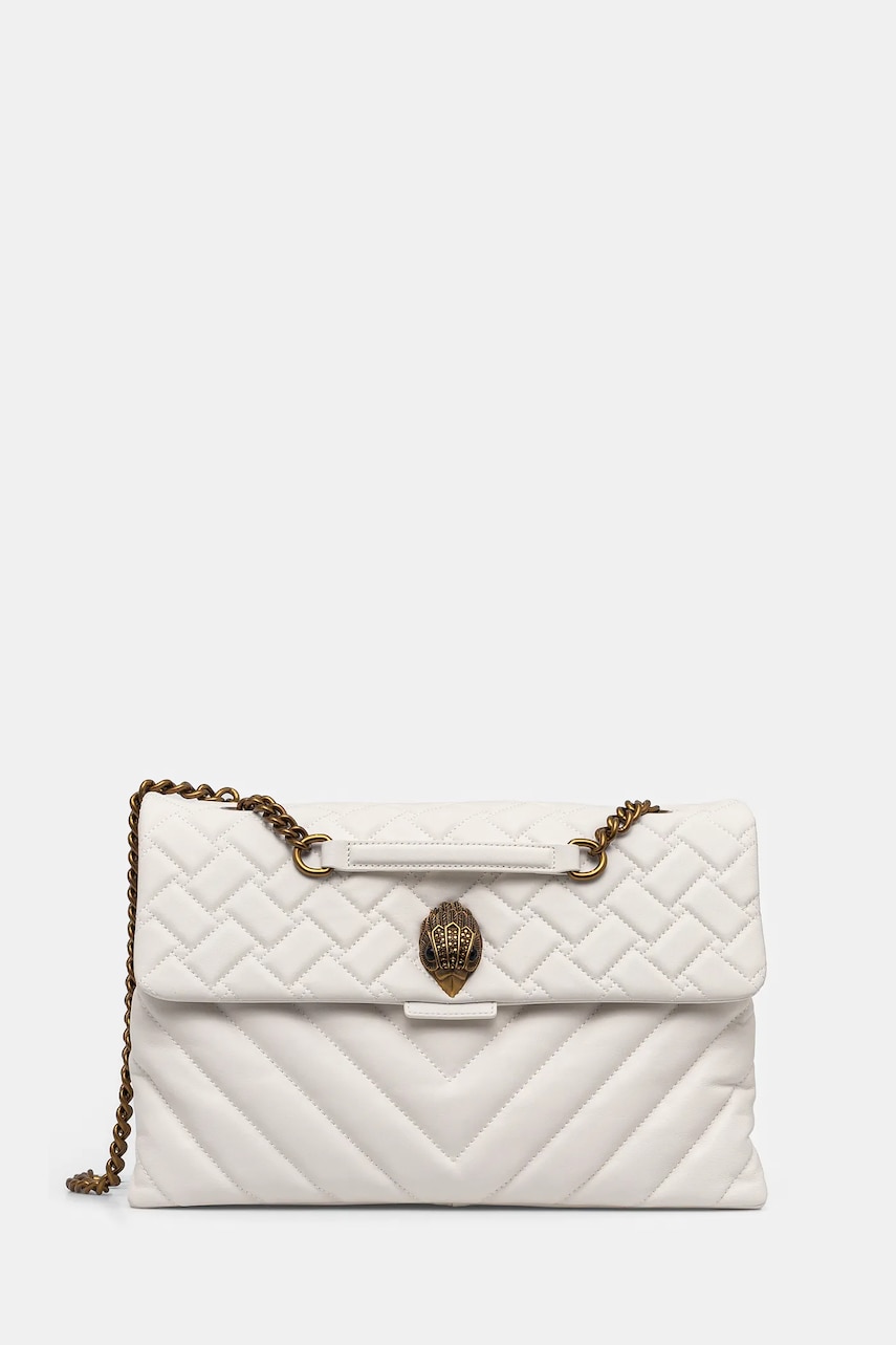 Kurt Geiger London poseta de piele KENSINGTON culoarea alb, 1100510109