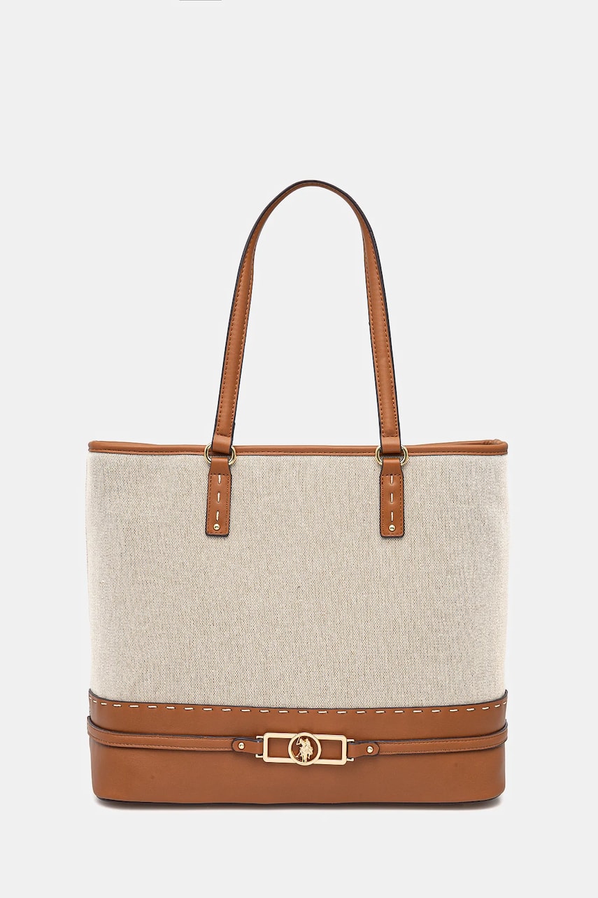 U.S. Polo Assn. geanta Marple culoarea bej BEUQM8637WC2