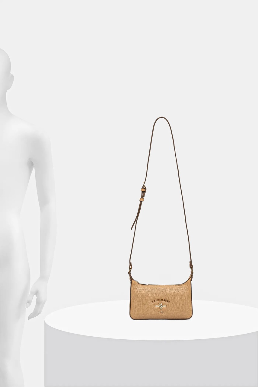 Τσάντα U.S. Polo Assn. Stanford χρώμα: μπεζ, BEUSS8652WVP φωτογραφία