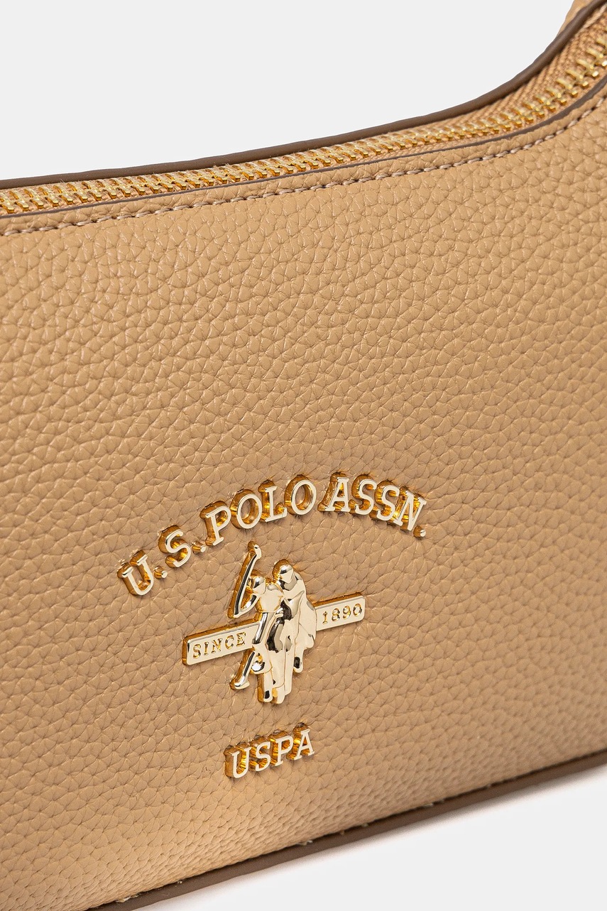 Τσάντα U.S. Polo Assn. Stanford χρώμα: μπεζ, BEUSS8652WVP φωτογραφία