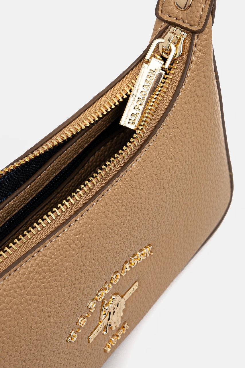 Τσάντα U.S. Polo Assn. Stanford χρώμα: μπεζ, BEUSS8652WVP φωτογραφία
