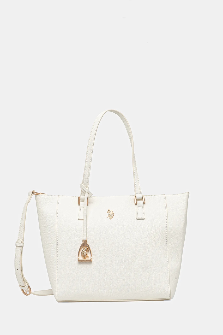 U.S. Polo Assn. geantă Jones culoarea alb, BEUJE8657WVP