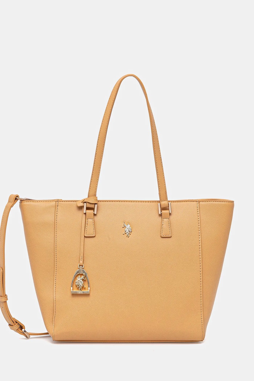 U.S. Polo Assn. geantă Jones culoarea bej, BEUJE8657WVP