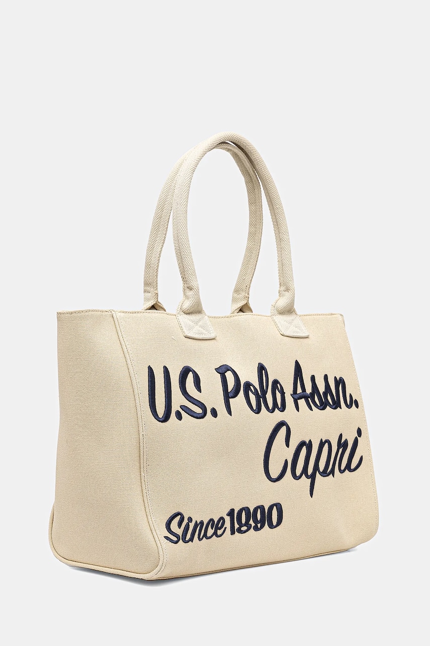 Хлопковая сумка U.S. Polo Assn. Pool цвет бежевый BEU2P8697WCO Хлопковая сумка U.S. Polo Assn. Pool цвет бежевый BEU2P8697WCO