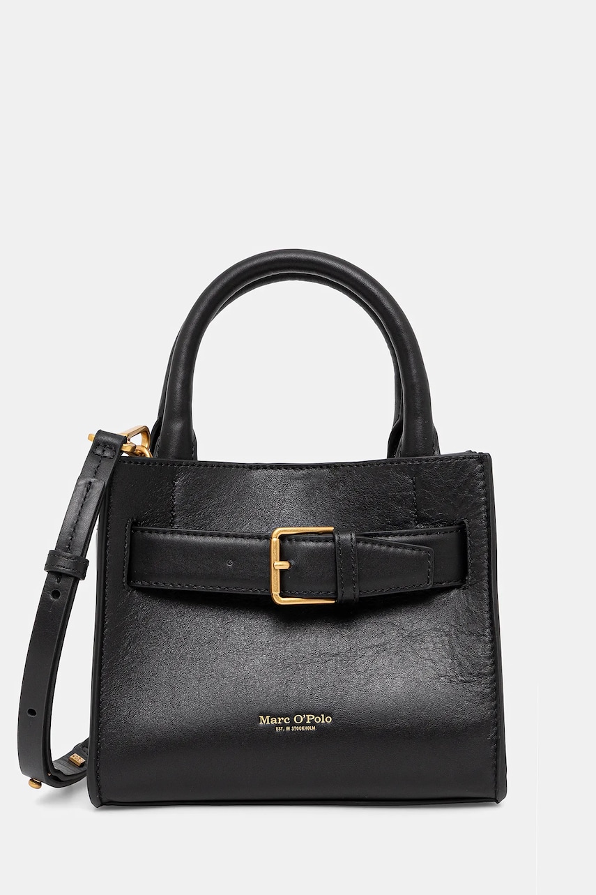 Marc O'Polo poseta de piele culoarea negru, 50318760701141 Marc O'Polo poseta de piele culoarea negru, 50318760701141