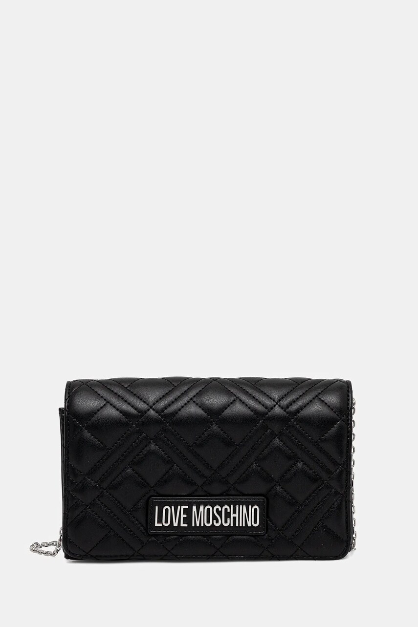Love Moschino geantă culoarea negru, JC4248PP0MLA000B