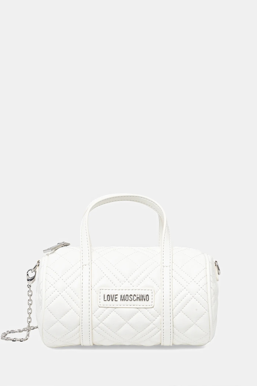 Love Moschino geantă culoarea alb, JC4249PP0MLA0100