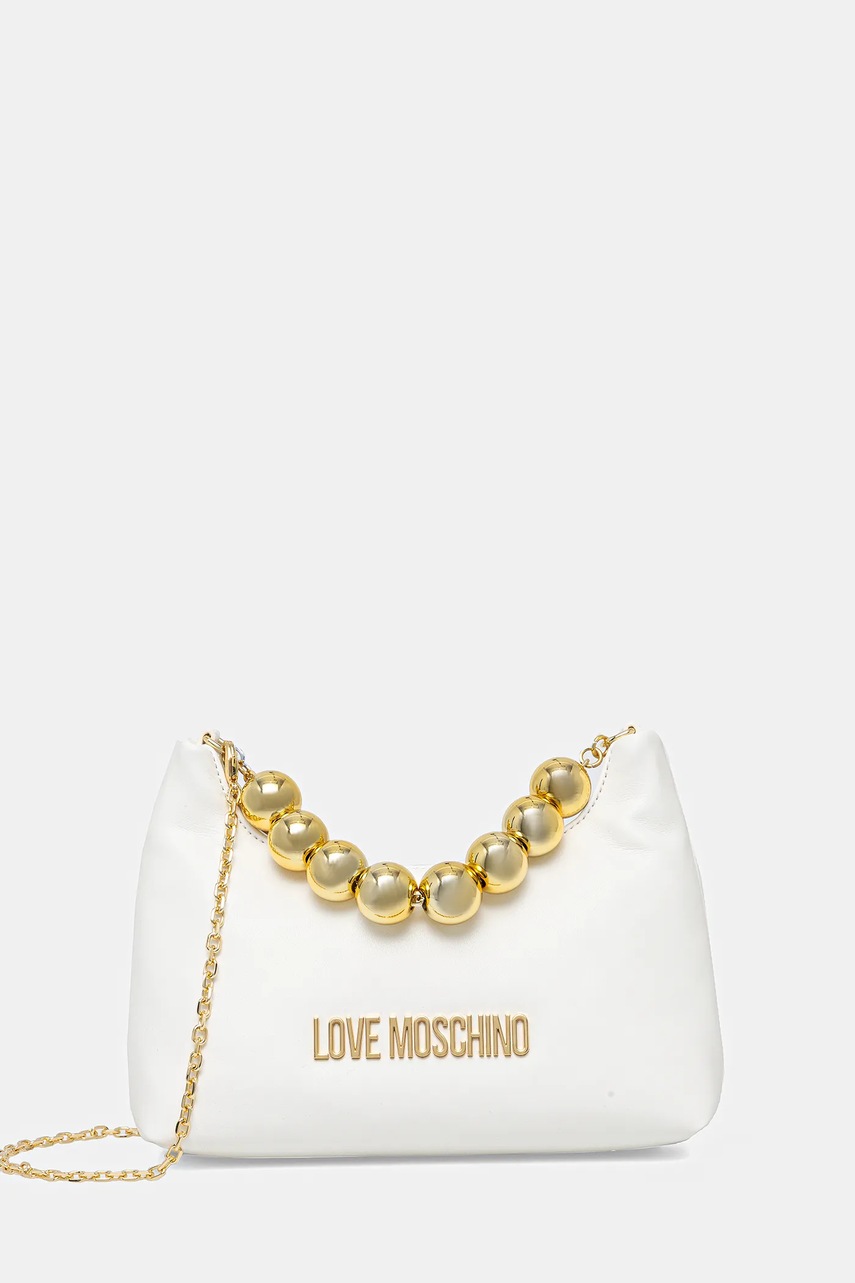 Love Moschino geantă culoarea alb, JC4252PP0MKS0100