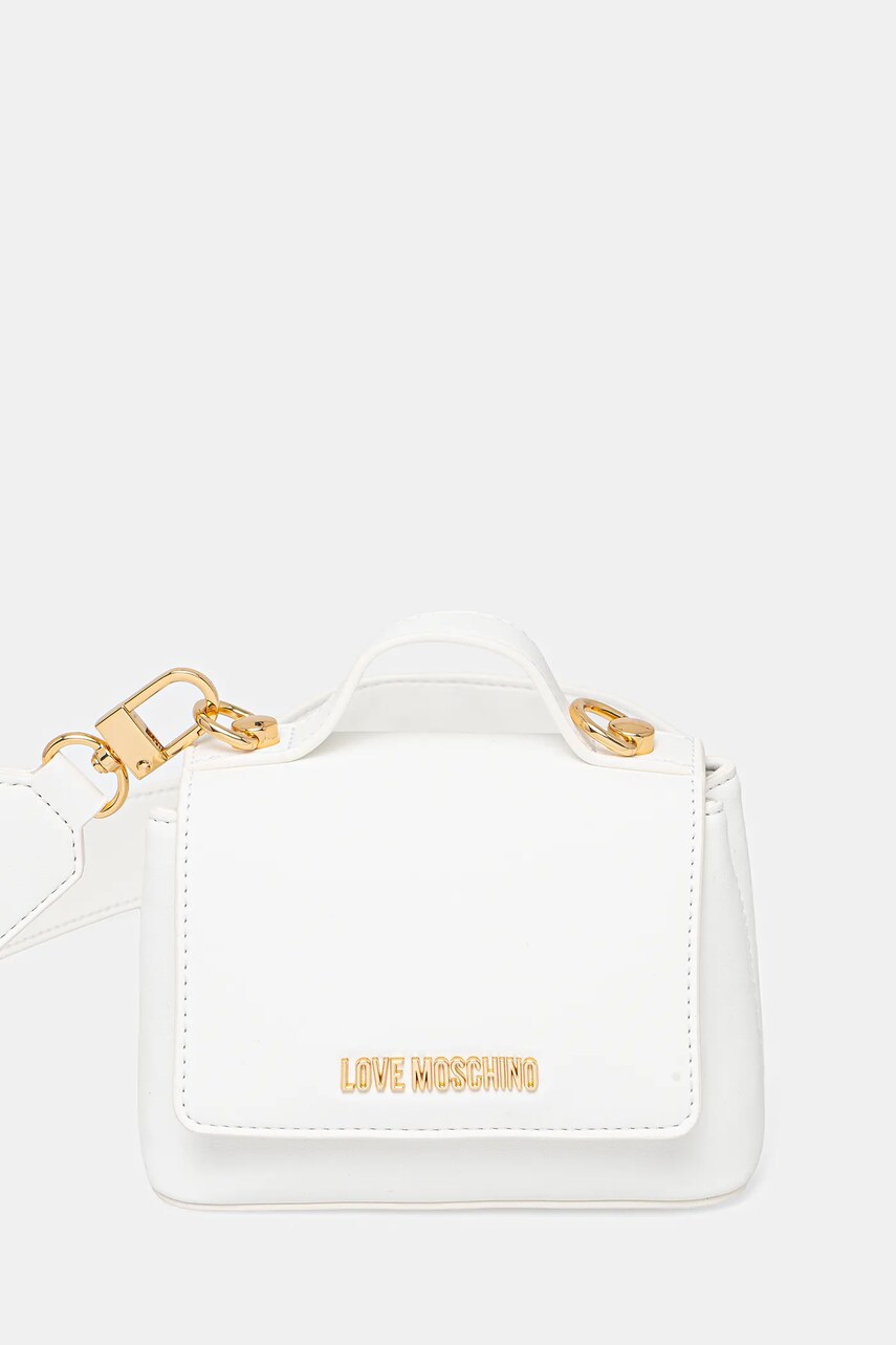Love Moschino geantă culoarea alb, JC4279PP0MKI0100
