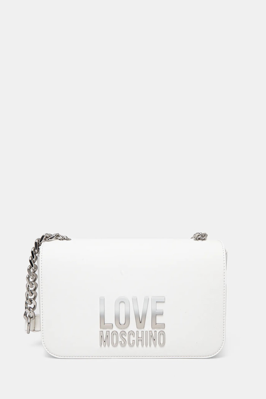 Love Moschino poseta culoarea alb, JC4254PP0MKD0100