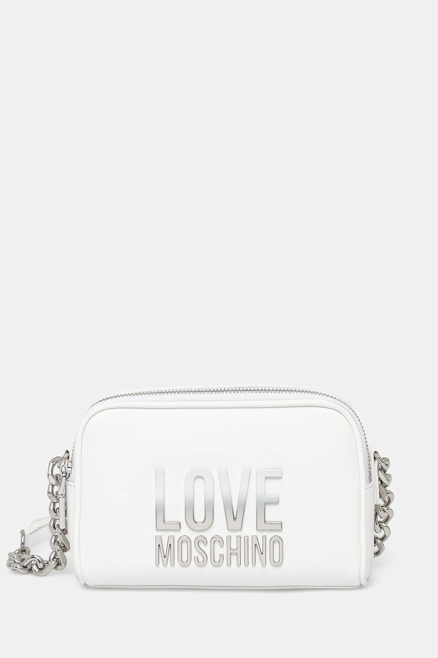 Love Moschino geantă culoarea alb, JC4255PP0MKD0100
