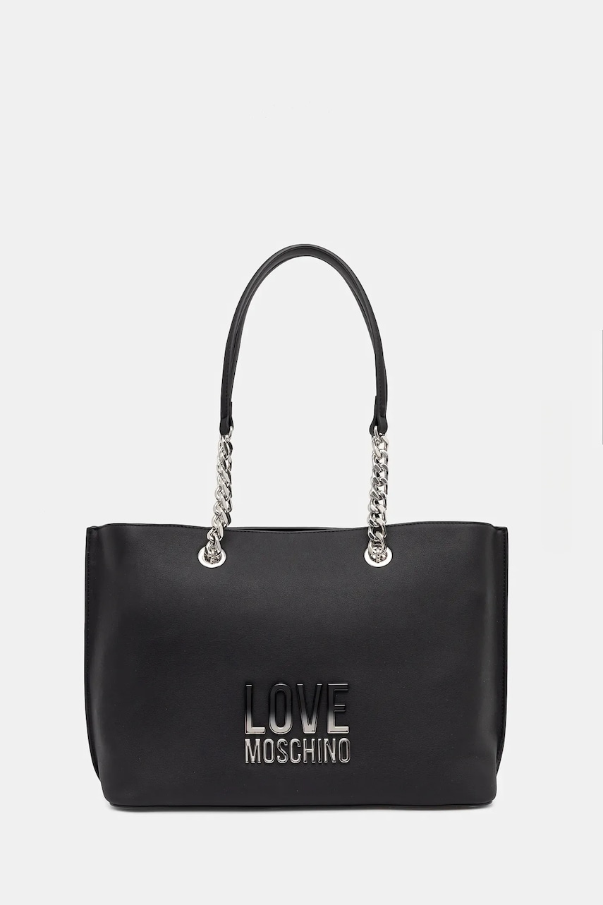 Love Moschino geantă culoarea negru, JC4257PP0MKD000B