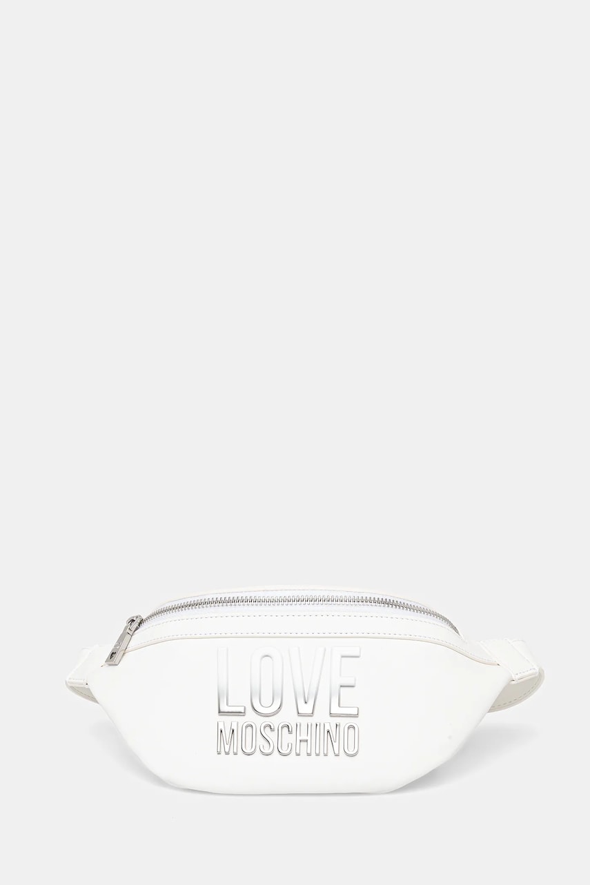Love Moschino borseta femei, culoarea alb, JC4259PP0MKD0100