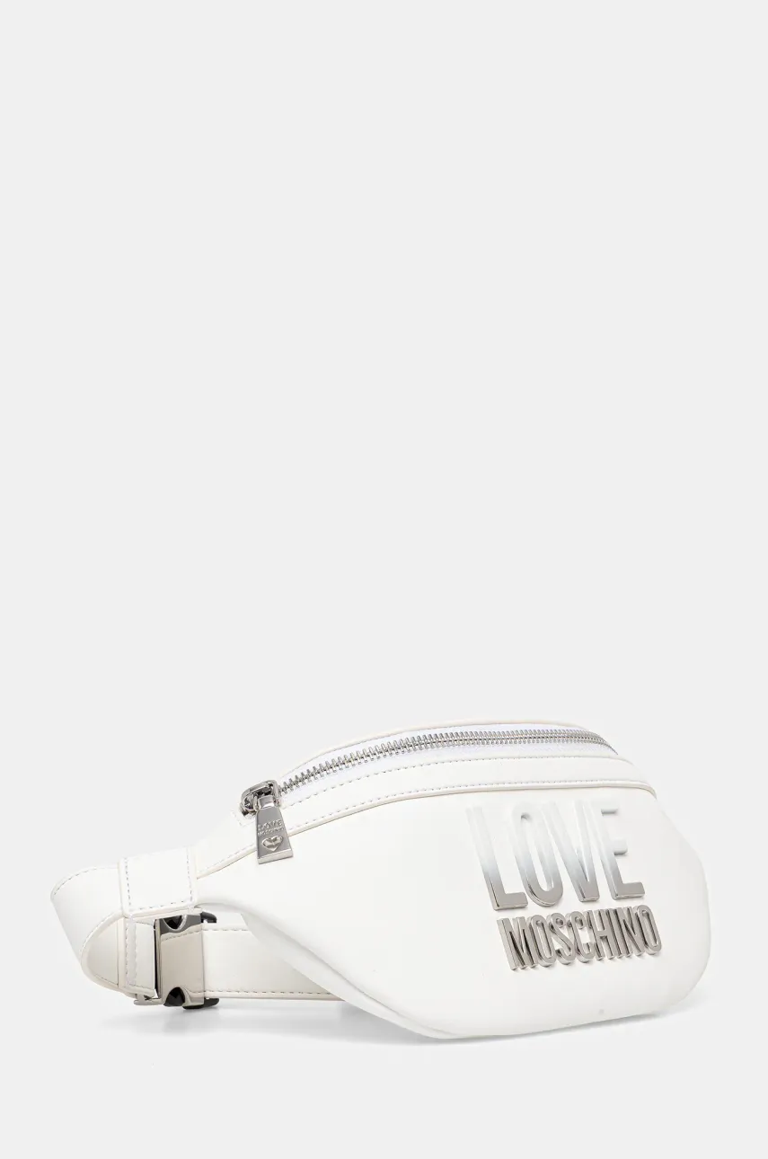 Сумка на пояс Love Moschino женская цвет белый JC4259PP0MKD0100 Сумка на пояс Love Moschino женская цвет белый JC4259PP0MKD0100