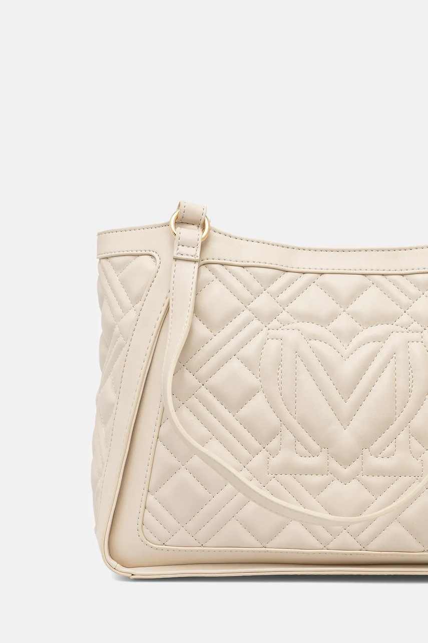 Τσάντα Love Moschino χρώμα: μπεζ, JC4206PP0MLA0110 φωτογραφία