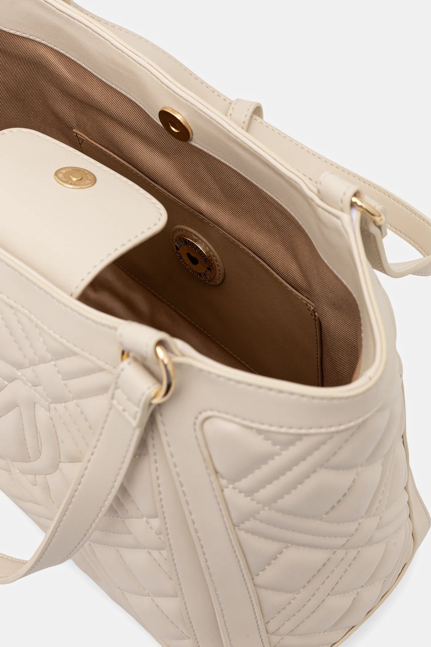 Τσάντα Love Moschino χρώμα: μπεζ, JC4206PP0MLA0110 φωτογραφία