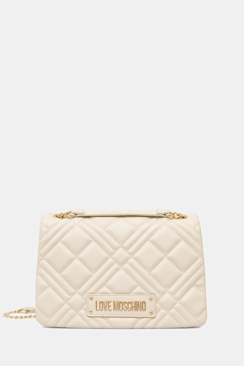 Love Moschino geanta culoarea bej, JC4153PP0MLA0110