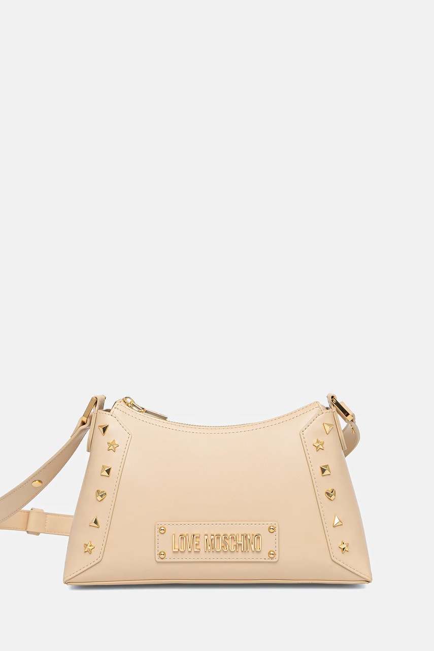 Love Moschino geantă culoarea bej, JC4272PP0MKH0104