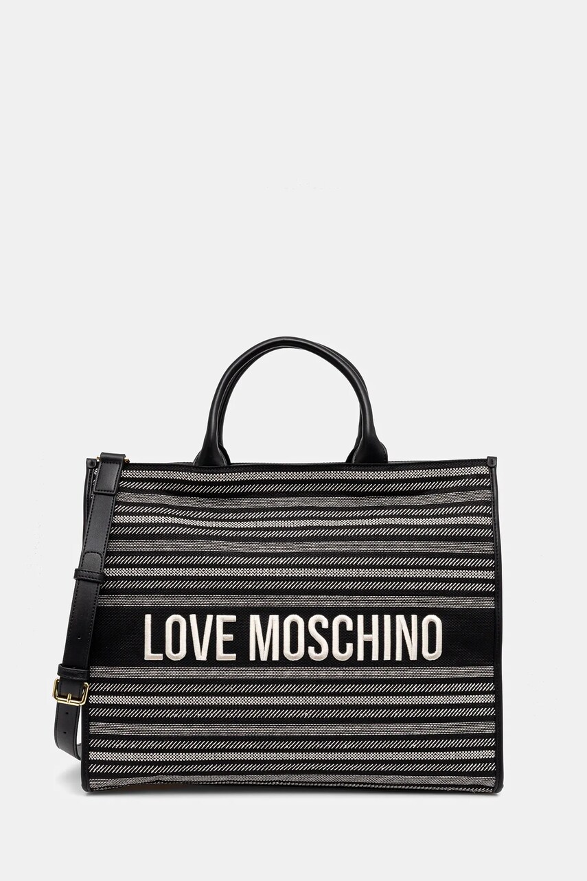 Love Moschino geantă culoarea negru, JC4239PP0MKO100A